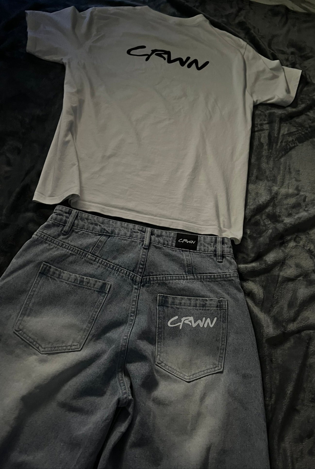CRWN Baggy Jeans - Grey